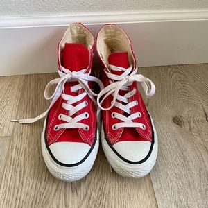 Red High Top Converse